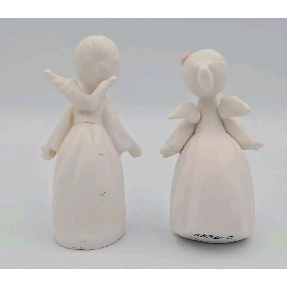 Vintage Napcoware Kissing Angels Porcelain‎ Bisque Figurines 3